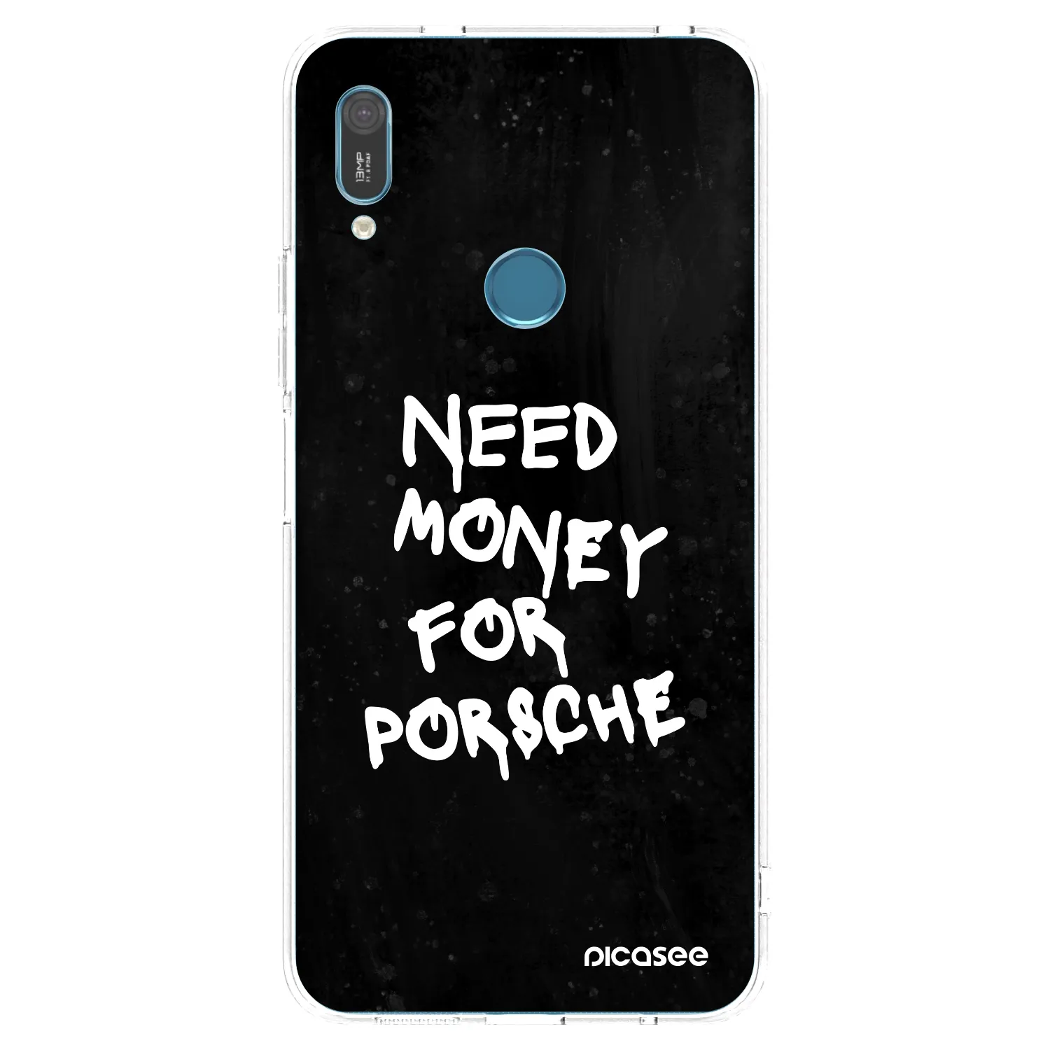 Picasee διαφανής θήκη σιλικόνης Huawei Y6 2019 - Black Dollar