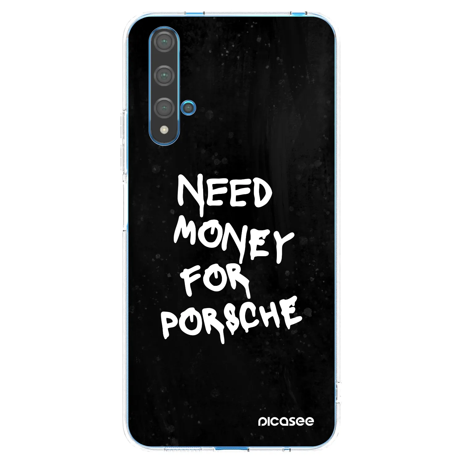 Picasee διαφανής θήκη σιλικόνης Huawei Nova 5T - Black Dollar