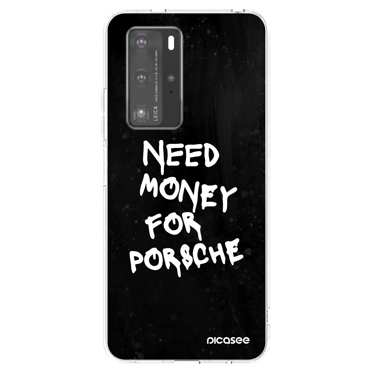 Picasee διαφανής θήκη σιλικόνης Huawei P40 Pro - Black Dollar