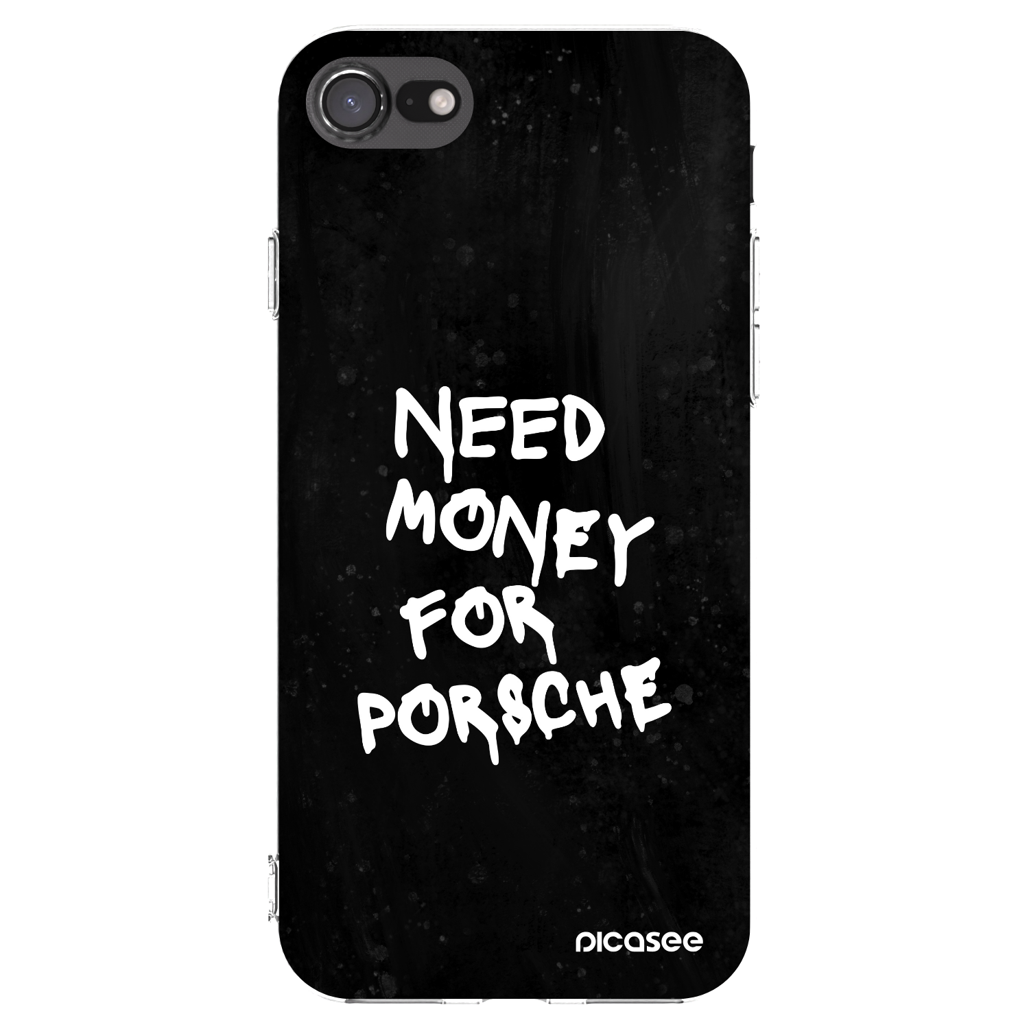 Picasee διαφανής θήκη σιλικόνης Apple iPhone SE 2020 - Black Dollar