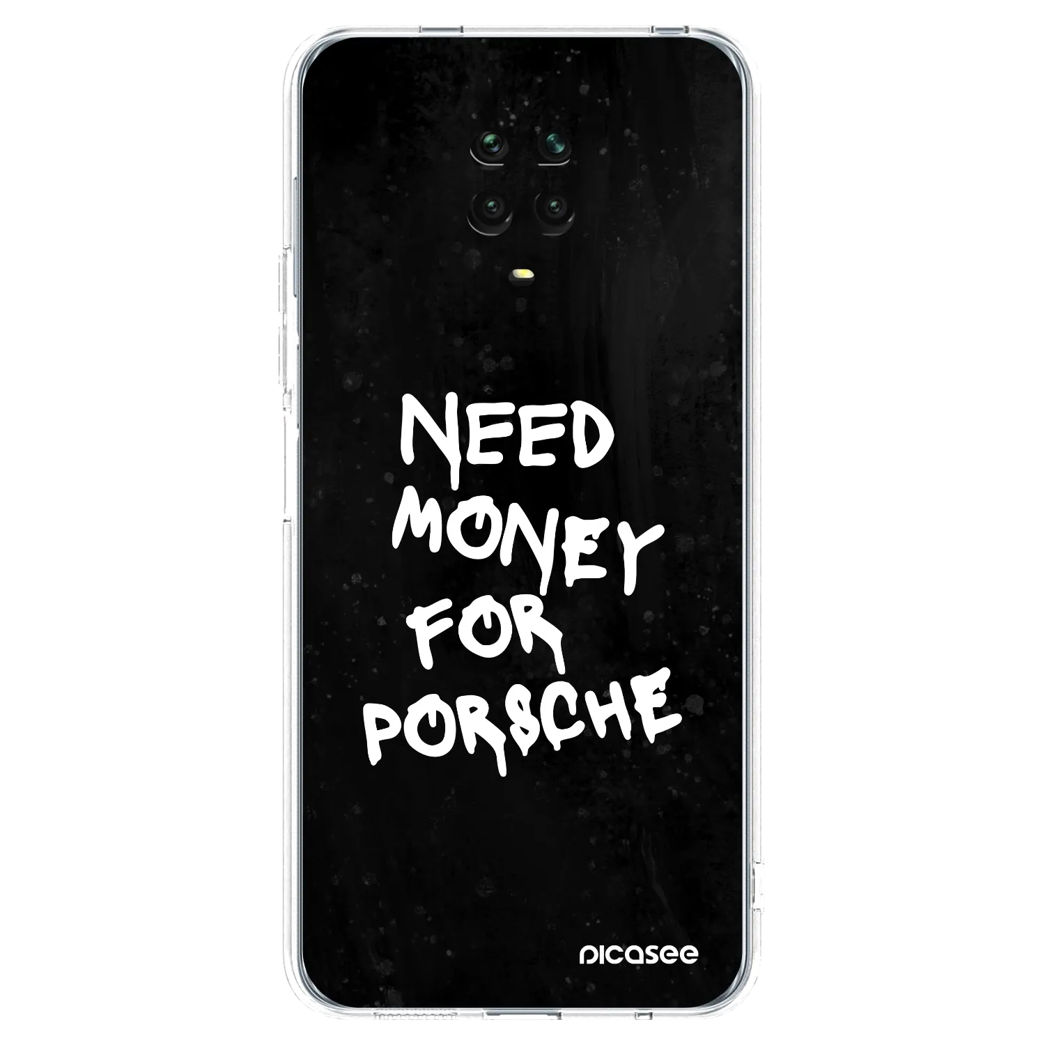 Picasee διαφανής θήκη σιλικόνης Xiaomi Redmi Note 9S - Black Dollar