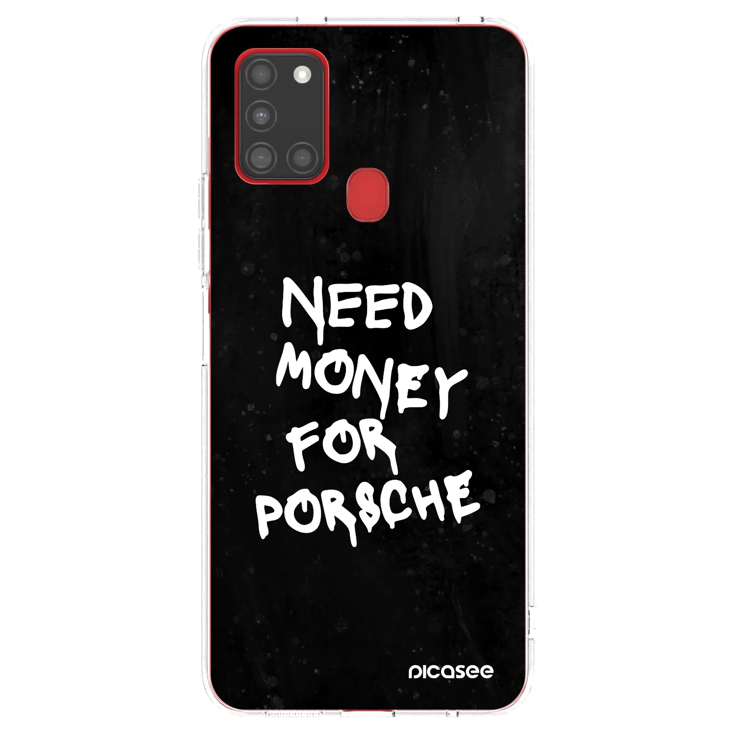 Picasee διαφανής θήκη σιλικόνης Samsung Galaxy A21s - Black Dollar
