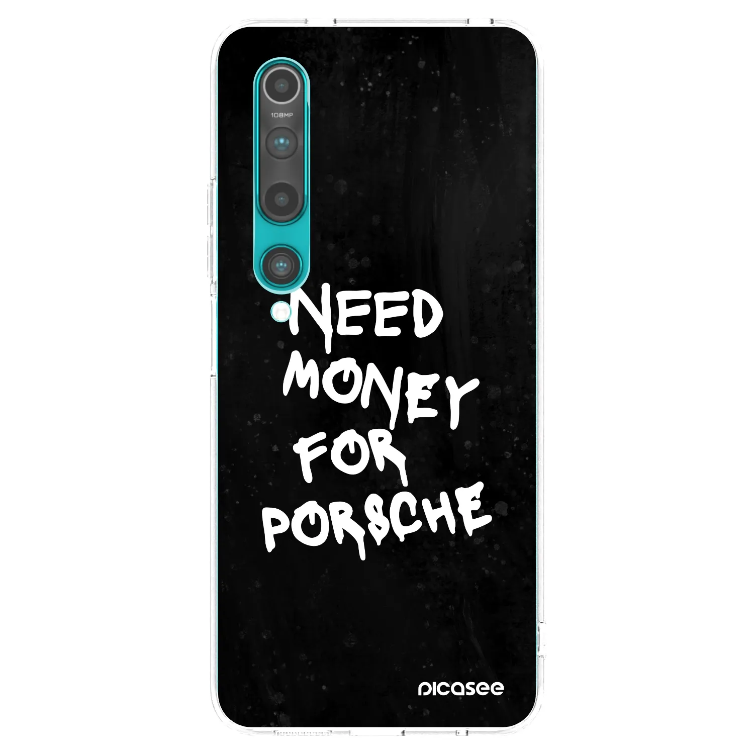 Picasee διαφανής θήκη σιλικόνης Xiaomi Mi 10 - Black Dollar