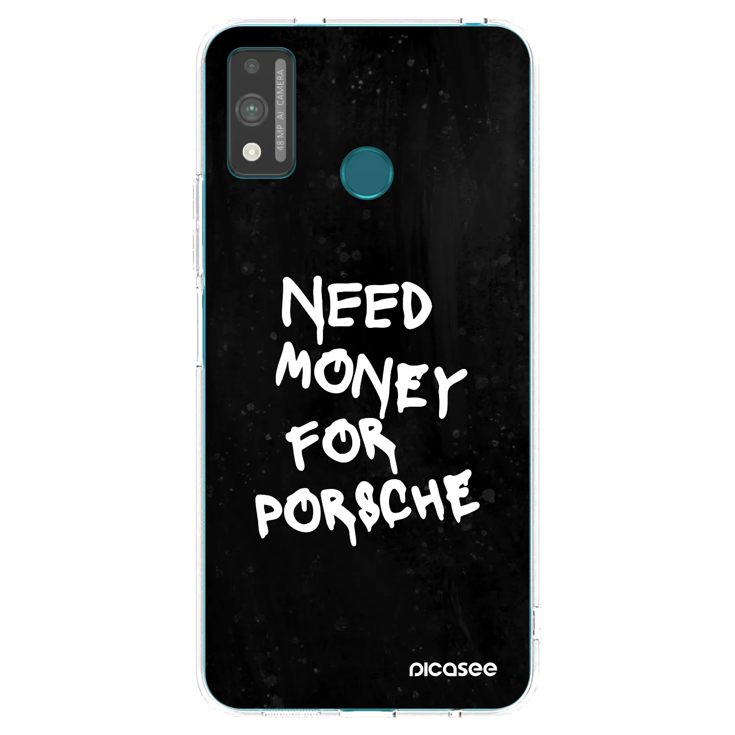 Picasee διαφανής θήκη σιλικόνης Honor 9X Lite - Black Dollar