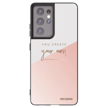 Picasee Μαύρη θήκη σιλικόνης για Samsung Galaxy S21 Ultra 5G G998B - You create your own opportunities