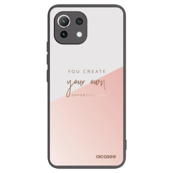 Picasee Μαύρη θήκη σιλικόνης για Xiaomi 11 Lite 5G NE - You create your own opportunities