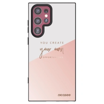 Picasee Μαύρη θήκη σιλικόνης για Samsung Galaxy S22 Ultra 5G - You create your own opportunities