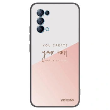 Picasee Μαύρη θήκη σιλικόνης για OPPO Reno 5 5G - You create your own opportunities