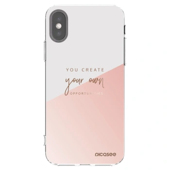 Picasee διαφανής θήκη σιλικόνης Apple iPhone X/XS - You create your own opportunities