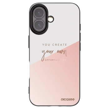 Picasee Μαύρη θήκη σιλικόνης για Apple iPhone 16 - You create your own opportunities
