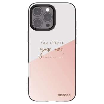 Picasee Μαύρη θήκη σιλικόνης για Apple iPhone 16 Pro Max - You create your own opportunities