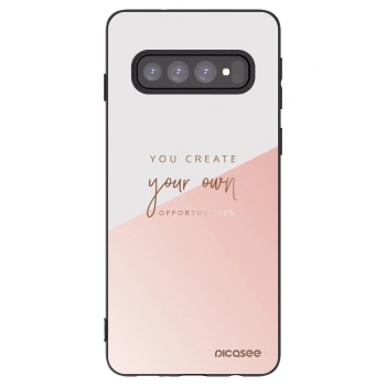 Picasee Μαύρη θήκη σιλικόνης για Samsung Galaxy S10 G973 - You create your own opportunities