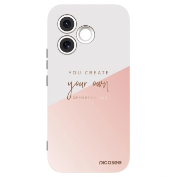 Picasee Μαύρη θήκη σιλικόνης για Honor 600 Lite - You create your own opportunities