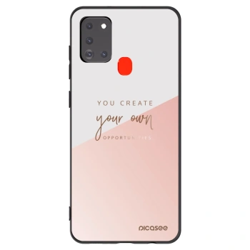 Picasee Μαύρη θήκη σιλικόνης για Samsung Galaxy A21s - You create your own opportunities