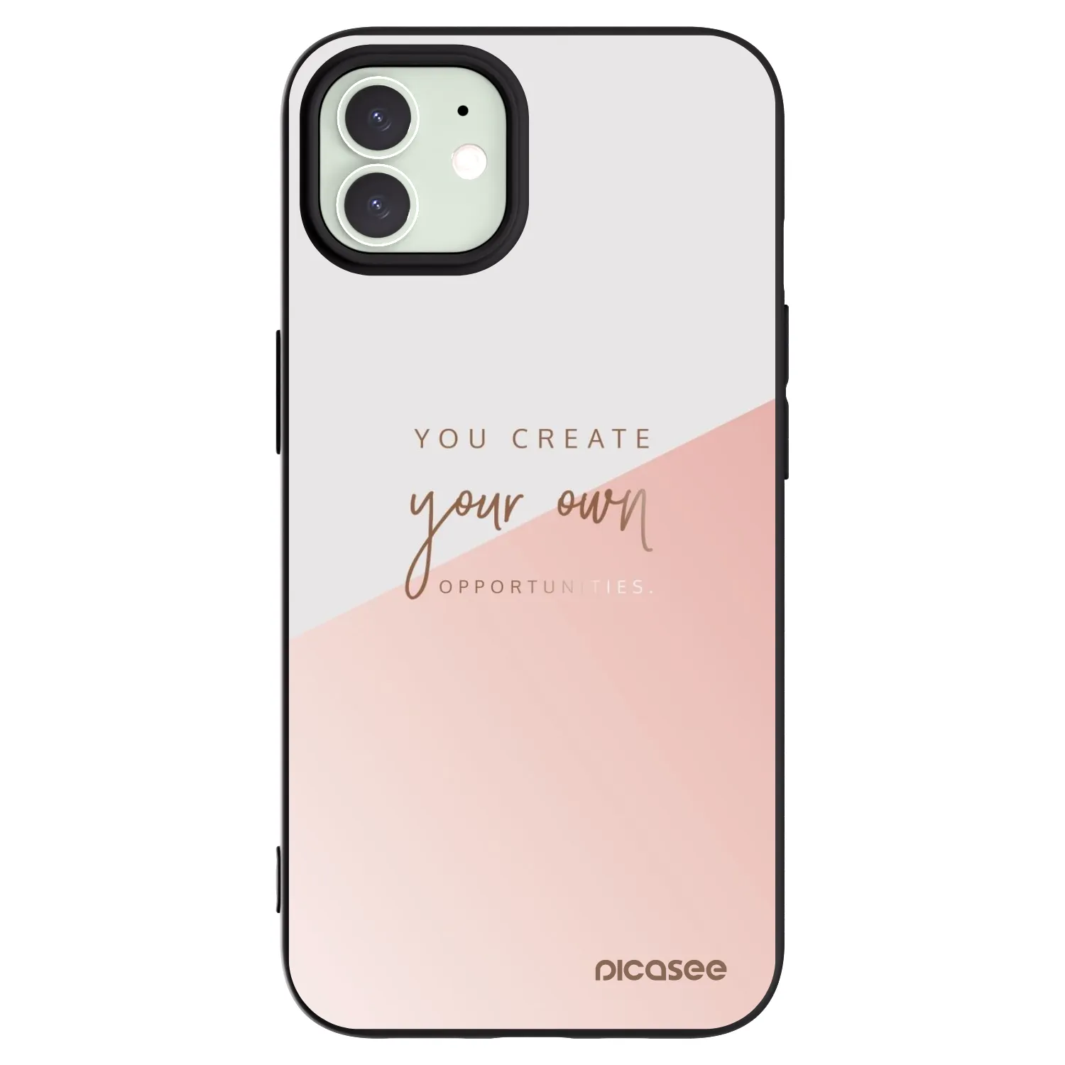 Picasee Μαύρη θήκη σιλικόνης για Apple iPhone 12 - You create your own opportunities