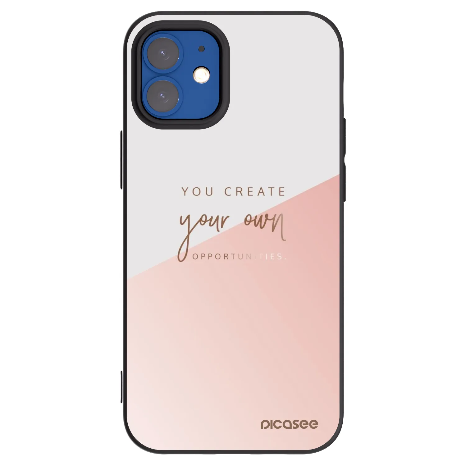 Picasee Μαύρη θήκη σιλικόνης για Apple iPhone 12 mini - You create your own opportunities