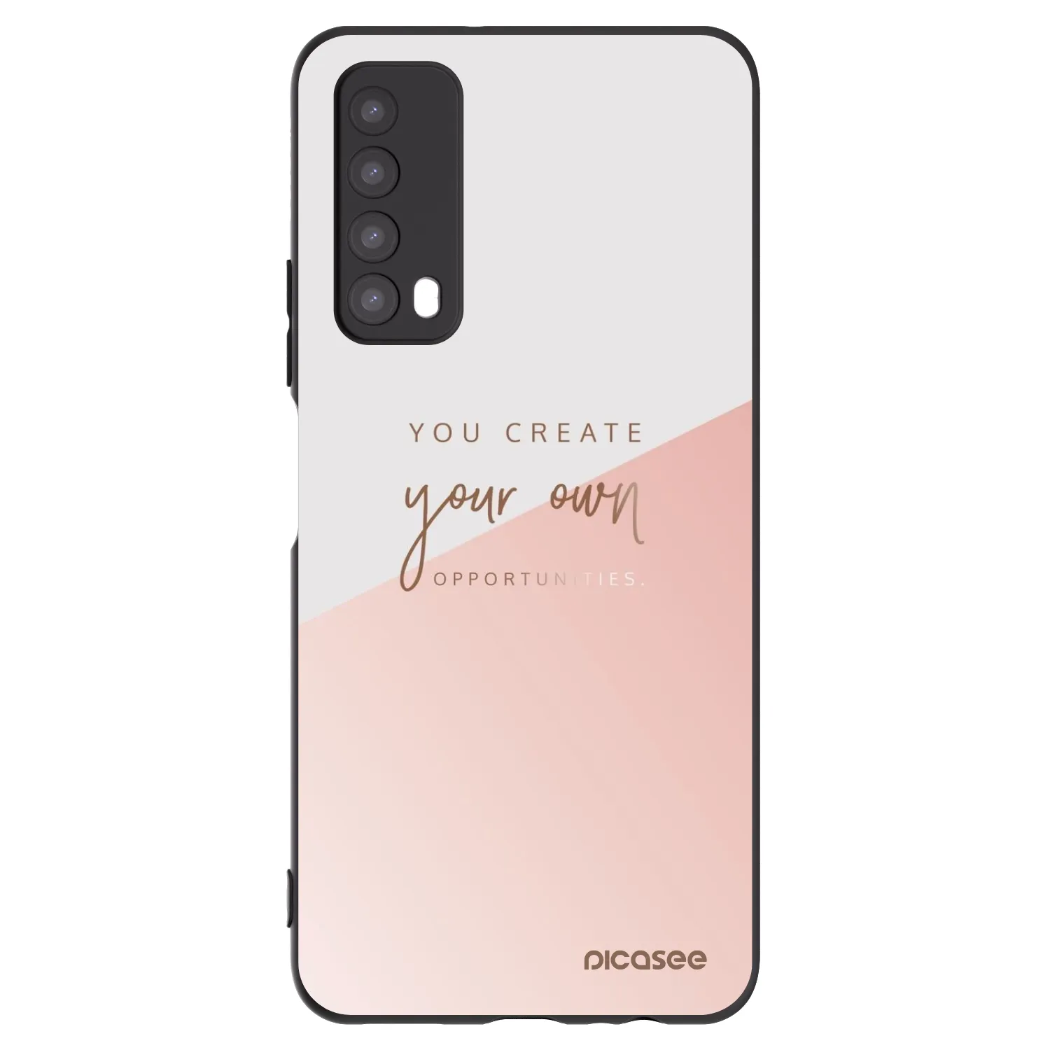 Picasee Μαύρη θήκη σιλικόνης για Huawei P Smart 2021 - You create your own opportunities
