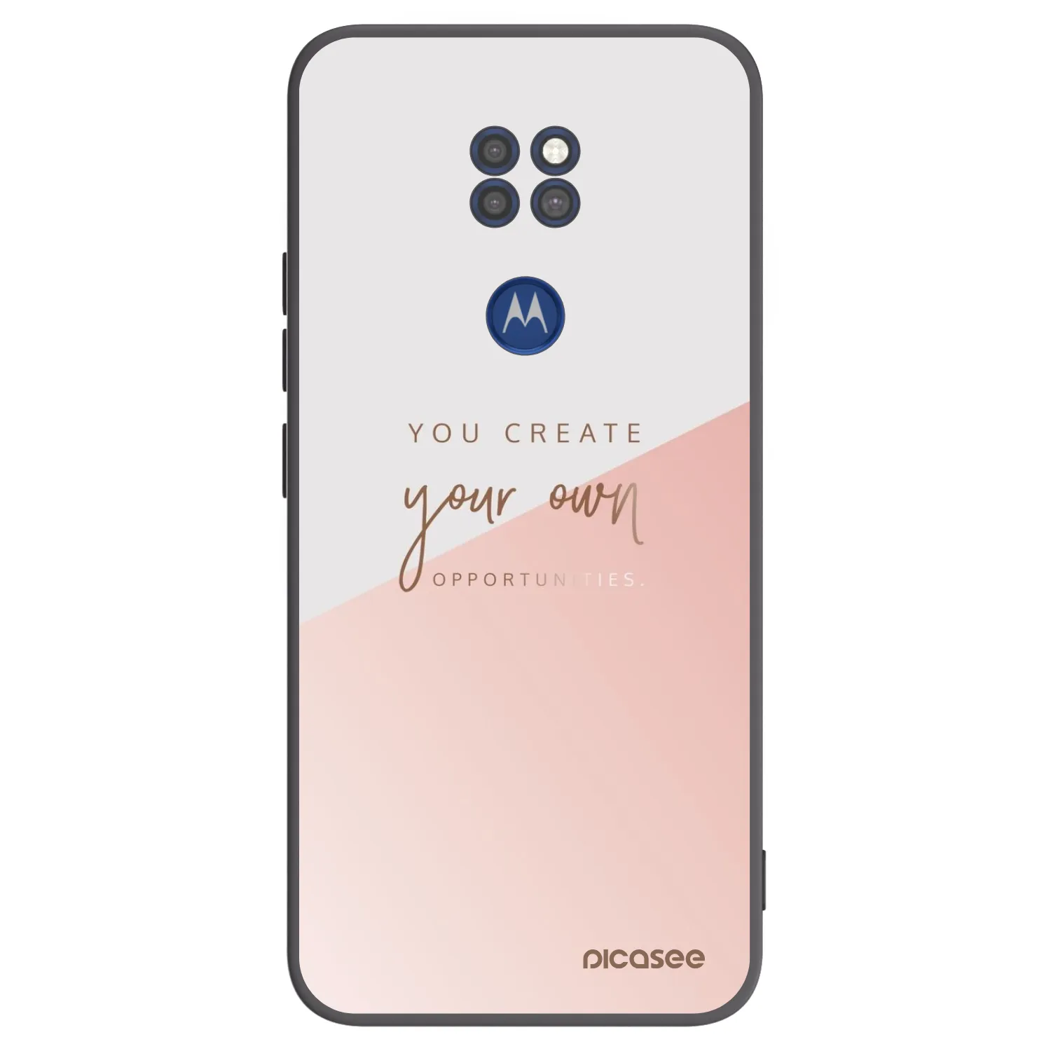 Picasee Μαύρη θήκη σιλικόνης για Motorola Moto G9 Play - You create your own opportunities