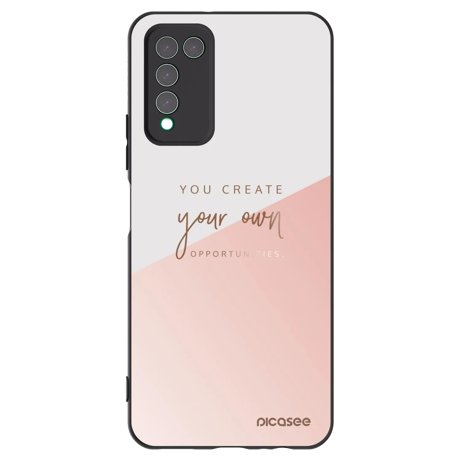 Picasee Μαύρη θήκη σιλικόνης για Honor 10X Lite - You create your own opportunities