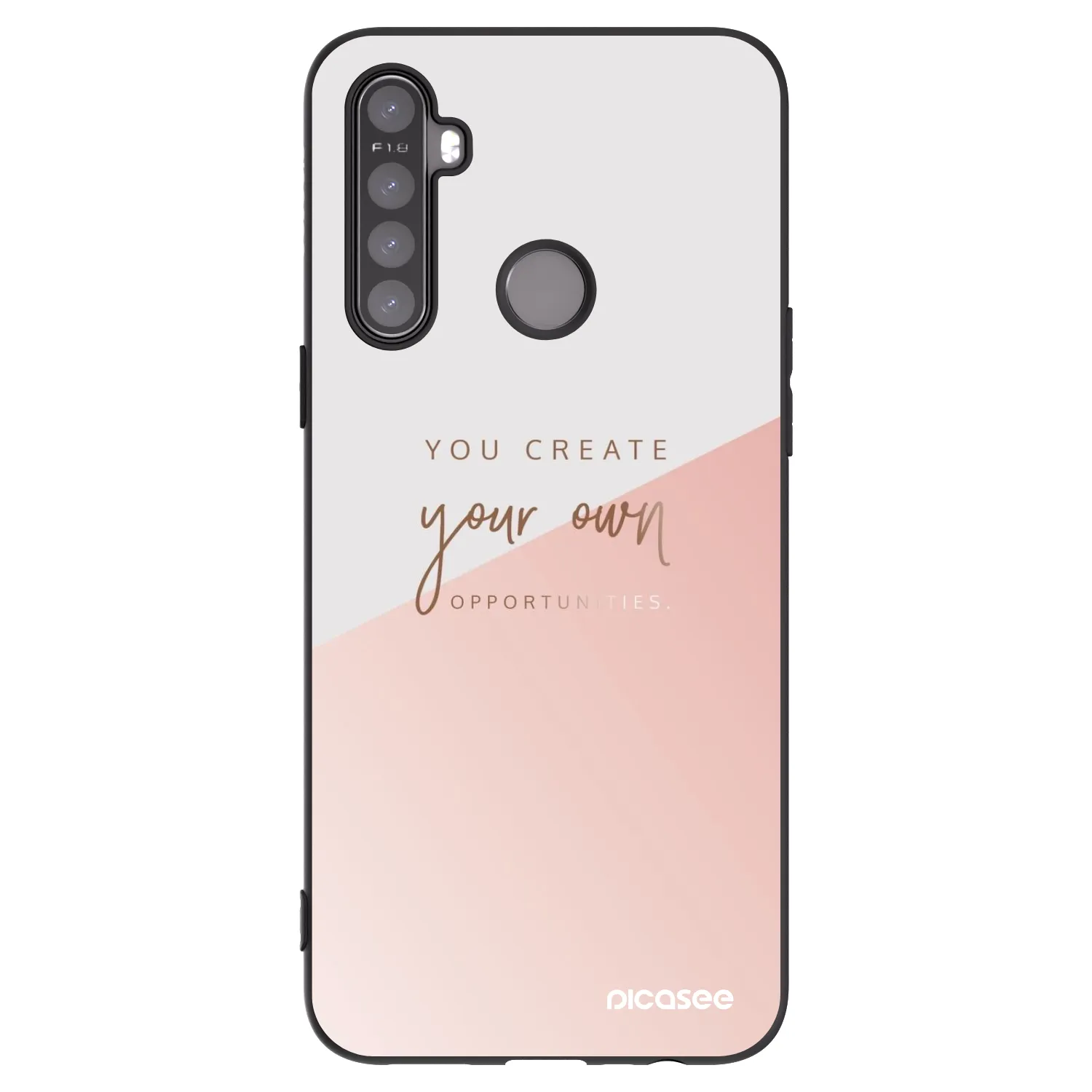 Picasee Μαύρη θήκη σιλικόνης για Realme 6i - You create your own opportunities