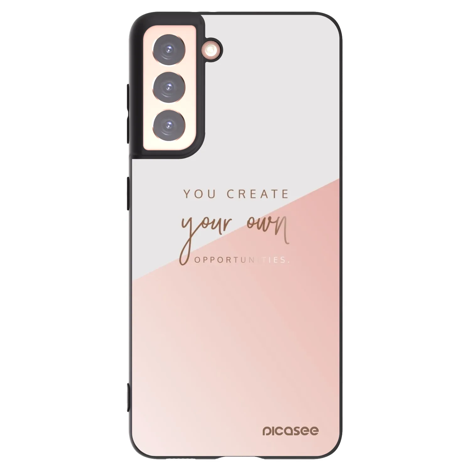 Picasee Μαύρη θήκη σιλικόνης για Samsung Galaxy S21 5G G991B - You create your own opportunities
