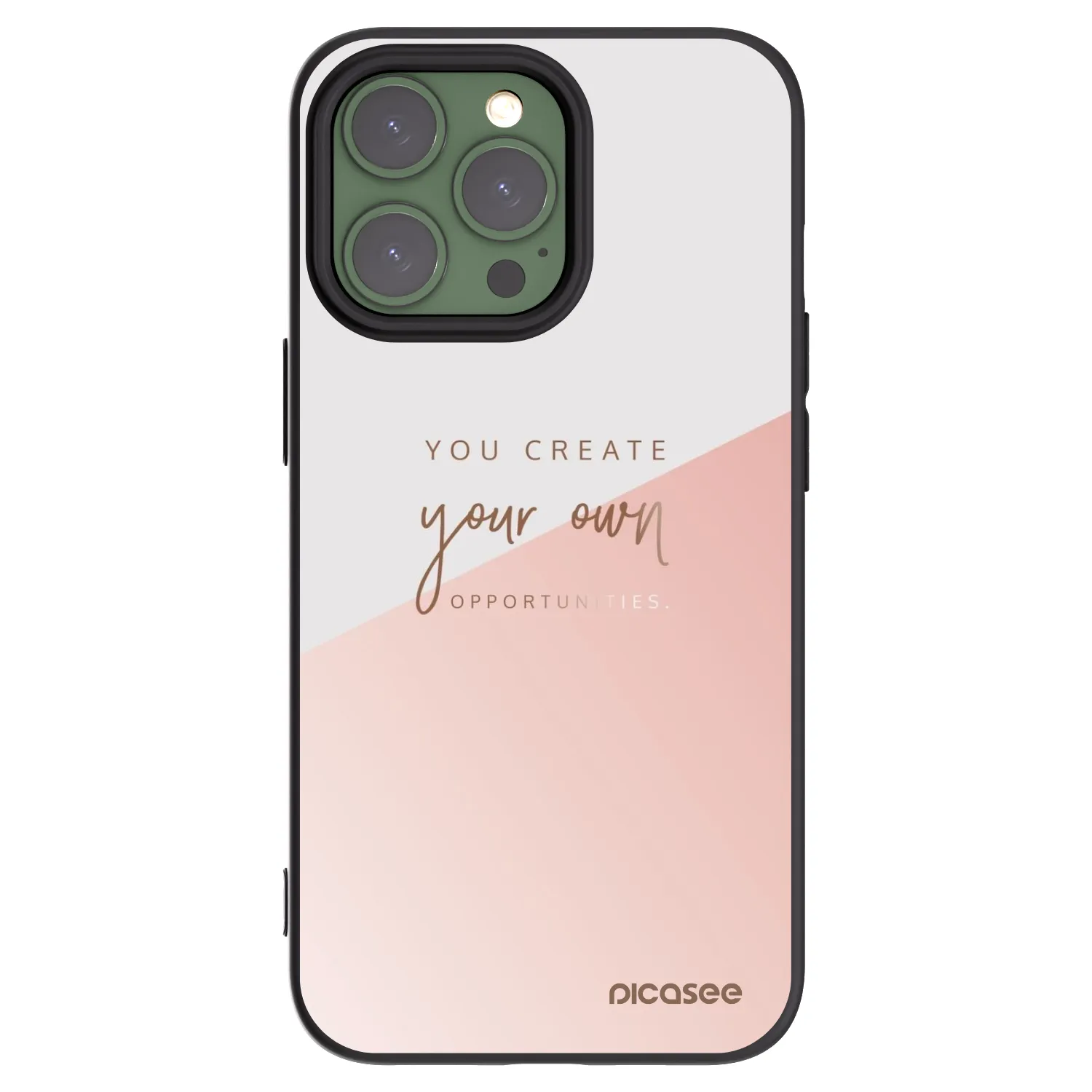 Picasee Μαύρη θήκη σιλικόνης για Apple iPhone 13 Pro - You create your own opportunities