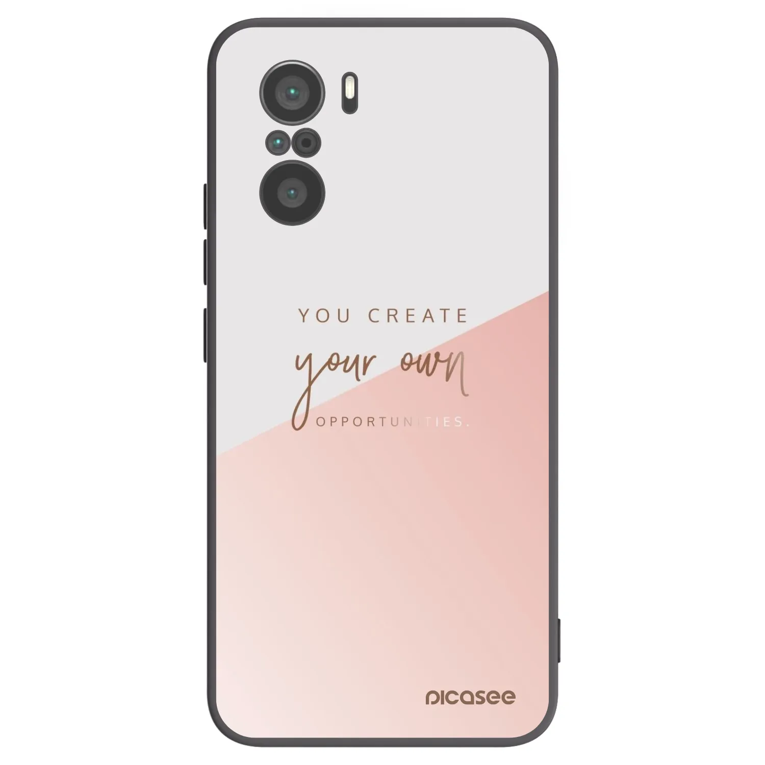 Picasee Μαύρη θήκη σιλικόνης για Xiaomi Poco F3 - You create your own opportunities