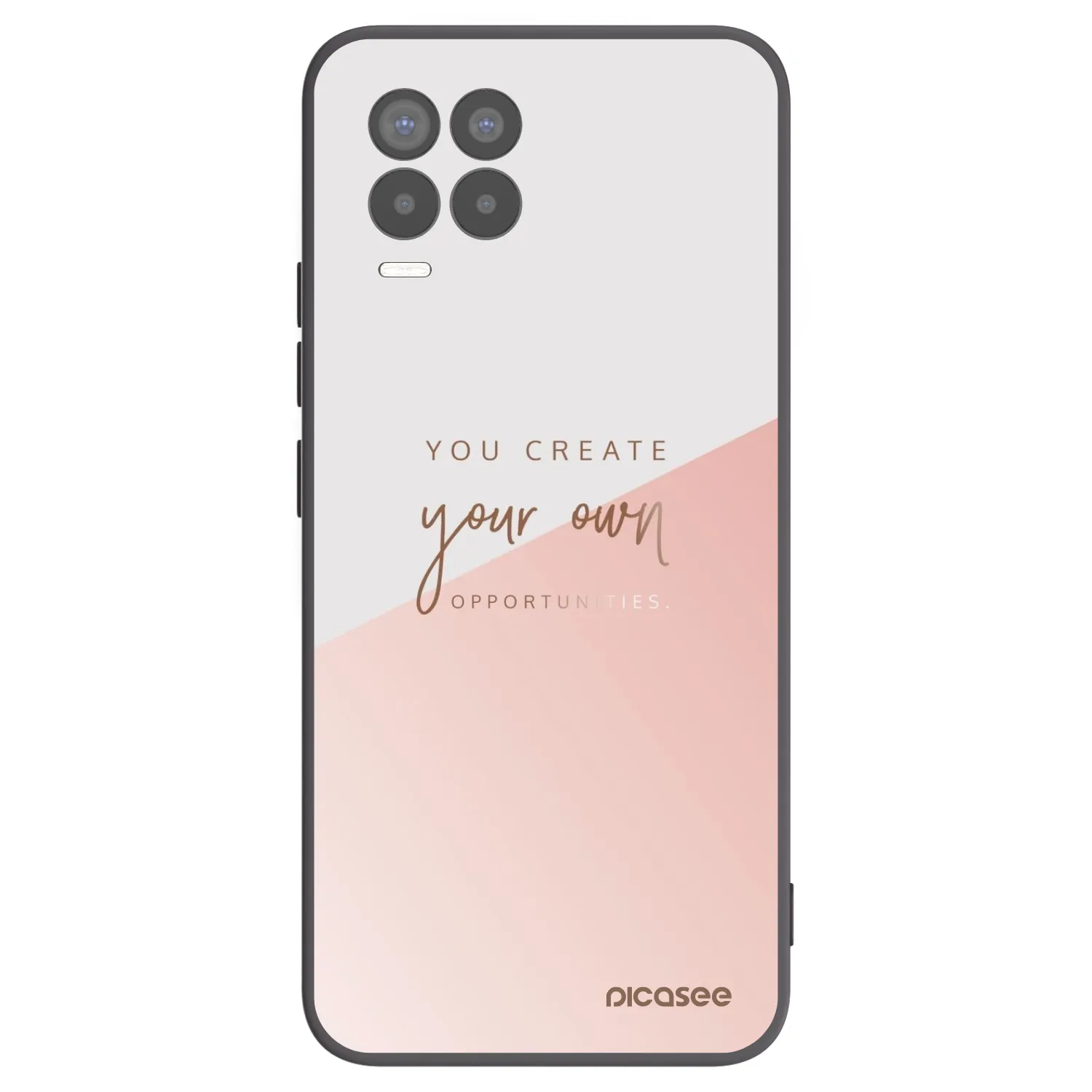 Picasee Μαύρη θήκη σιλικόνης για Realme 8 4G - You create your own opportunities