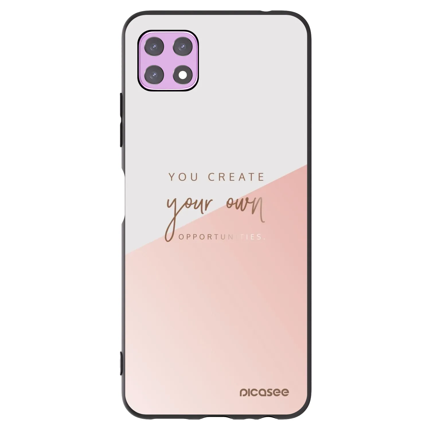 Picasee Μαύρη θήκη σιλικόνης για Samsung Galaxy A22 A226B 5G - You create your own opportunities