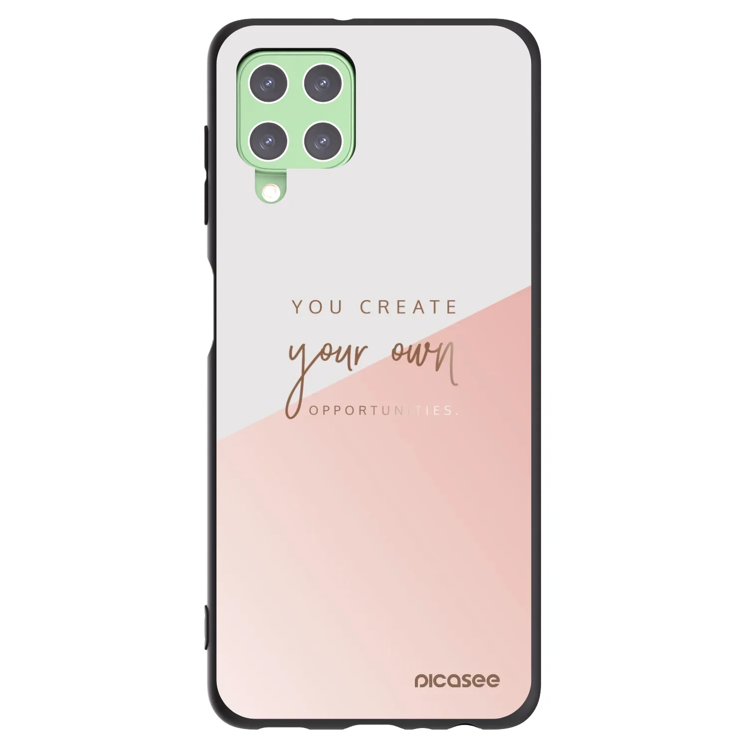 Picasee Μαύρη θήκη σιλικόνης για Samsung Galaxy A22 A225F 4G - You create your own opportunities