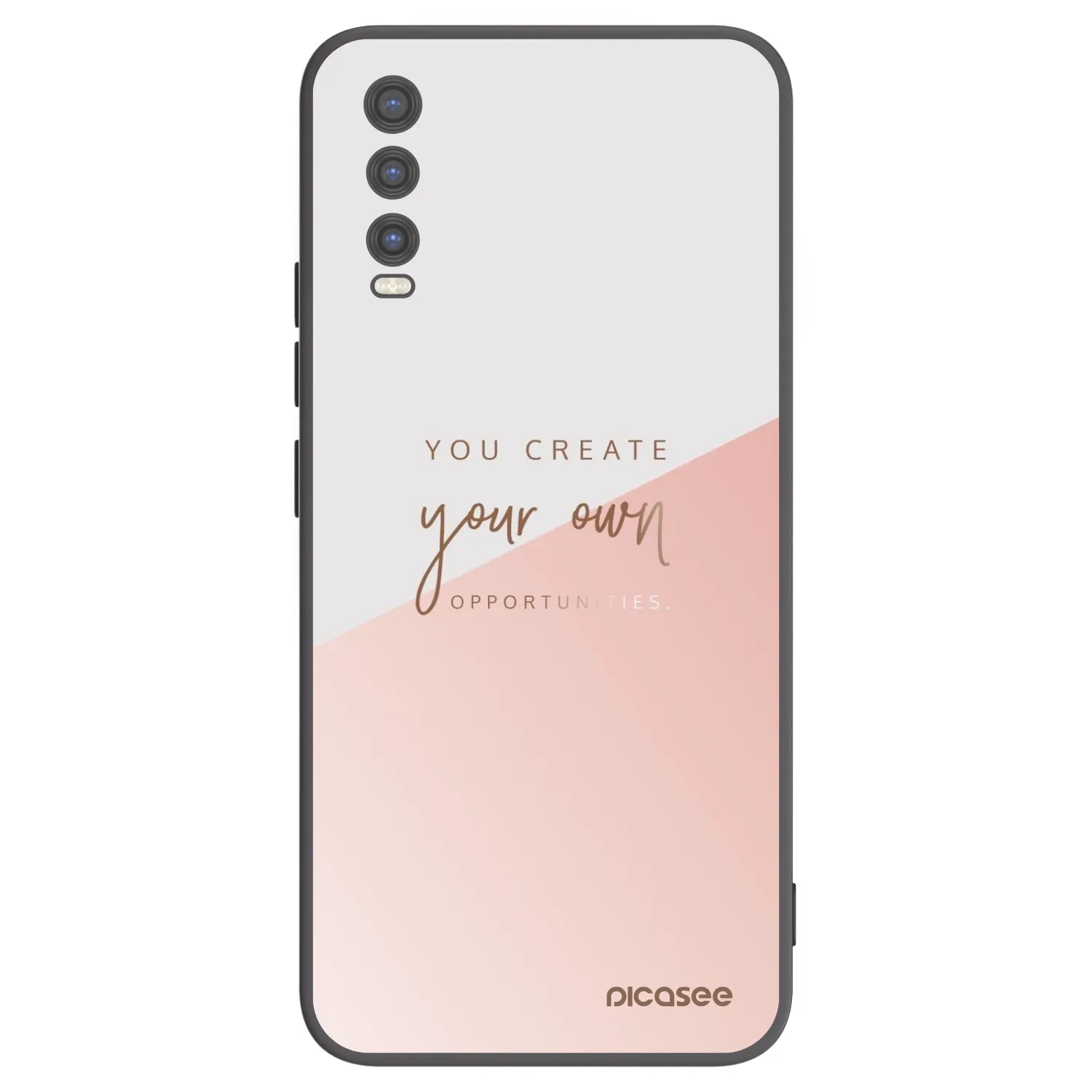 Picasee Μαύρη θήκη σιλικόνης για Vivo Y20s - You create your own opportunities