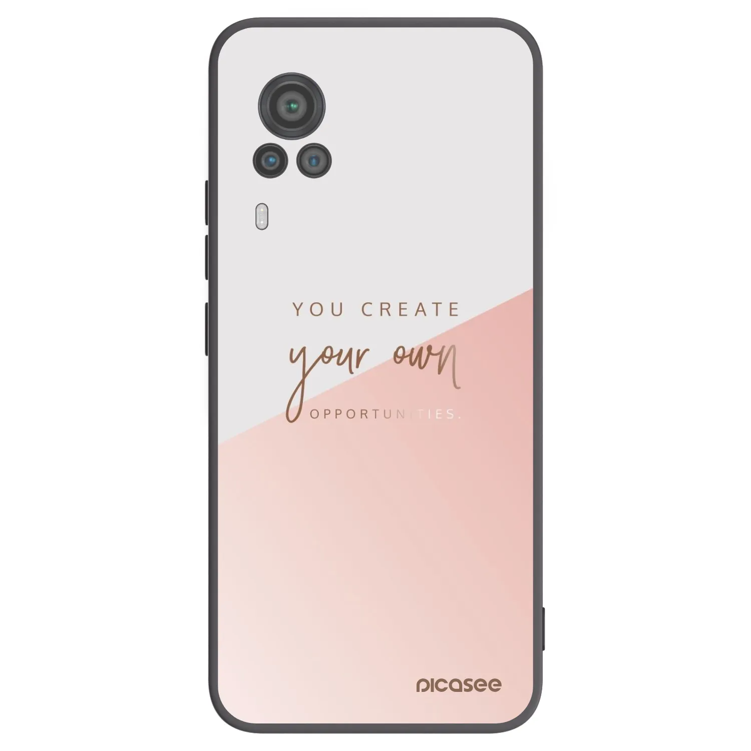 Picasee Μαύρη θήκη σιλικόνης για Vivo X60 Pro 5G - You create your own opportunities
