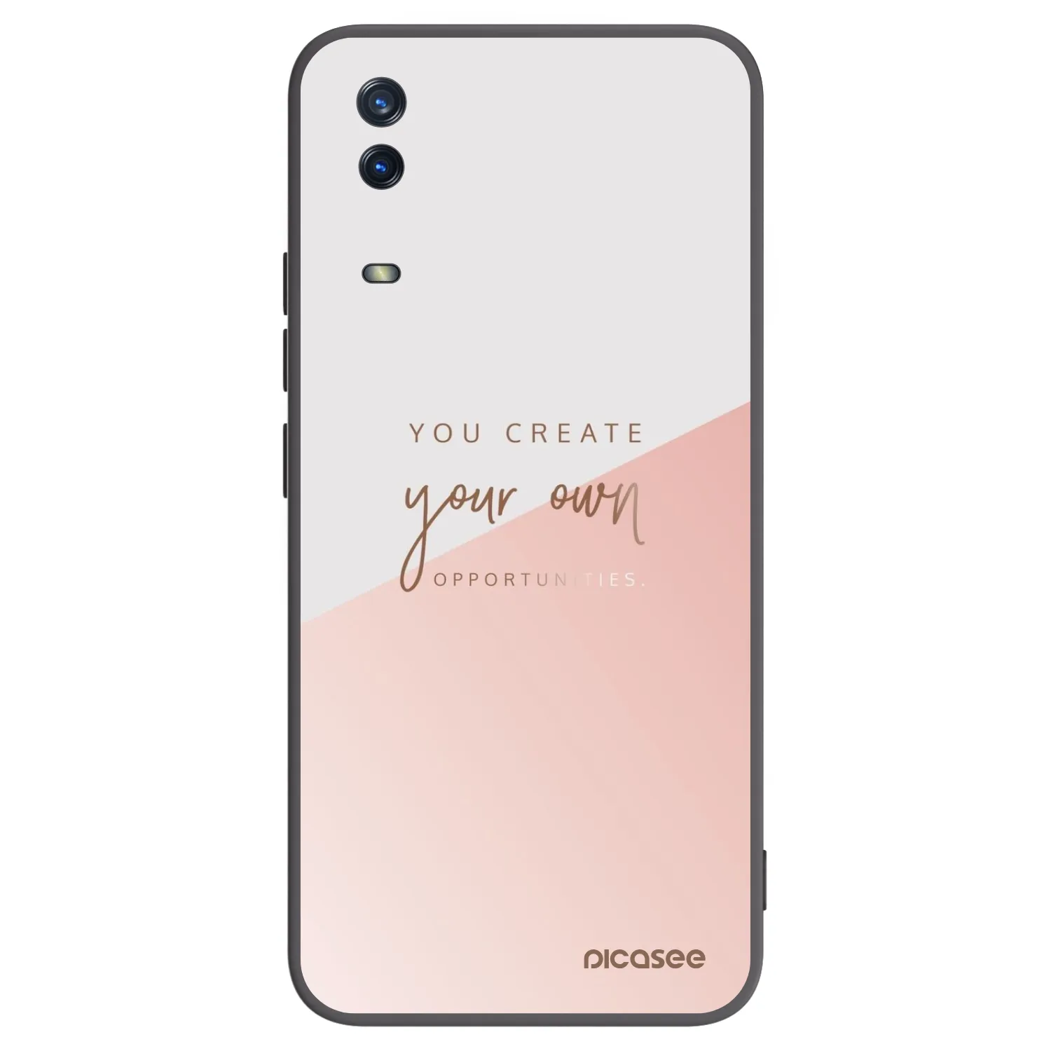 Picasee Μαύρη θήκη σιλικόνης για Vivo Y11s - You create your own opportunities