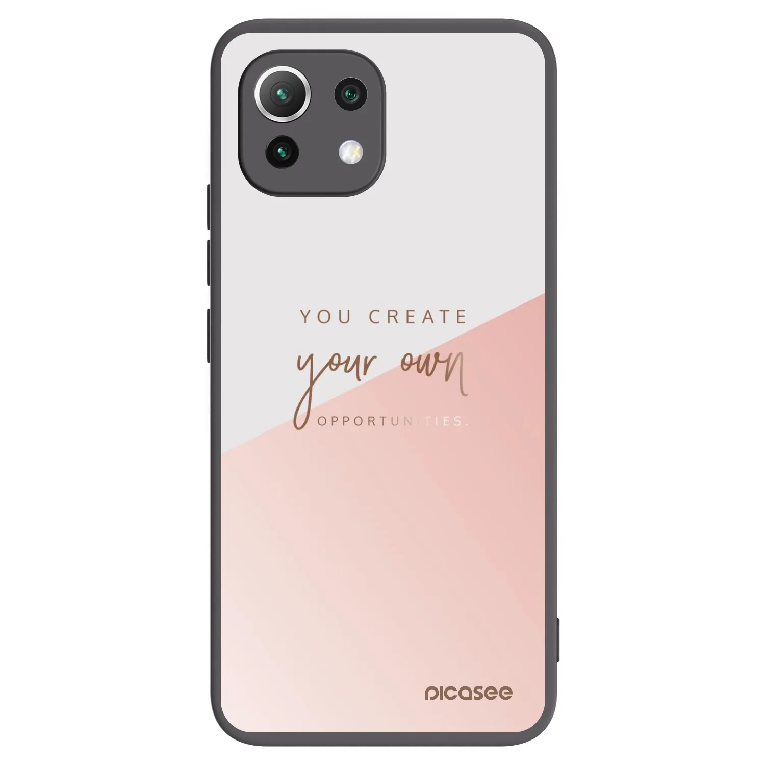 Picasee Μαύρη θήκη σιλικόνης για Xiaomi 11 Lite 5G NE - You create your own opportunities