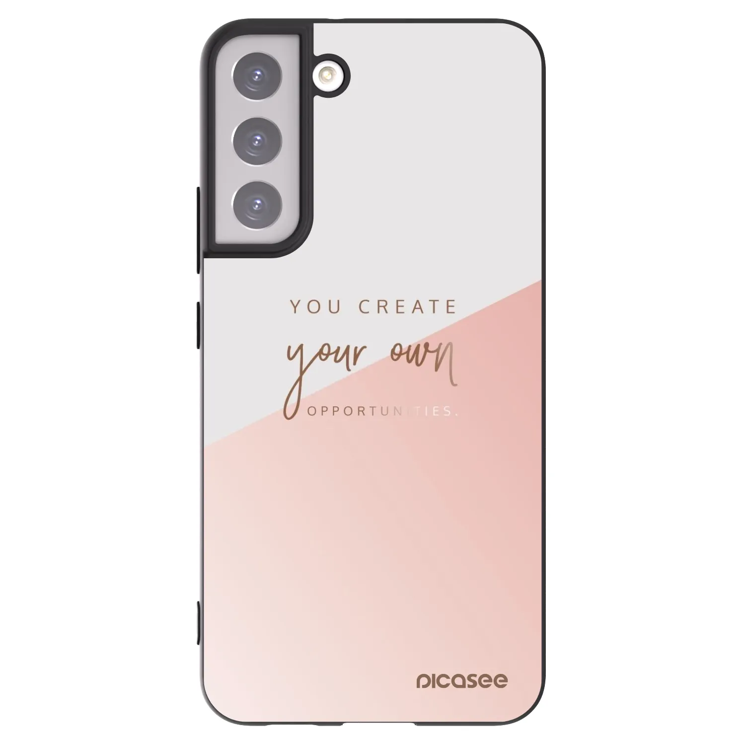 Picasee Μαύρη θήκη σιλικόνης για Samsung Galaxy S22+ 5G - You create your own opportunities