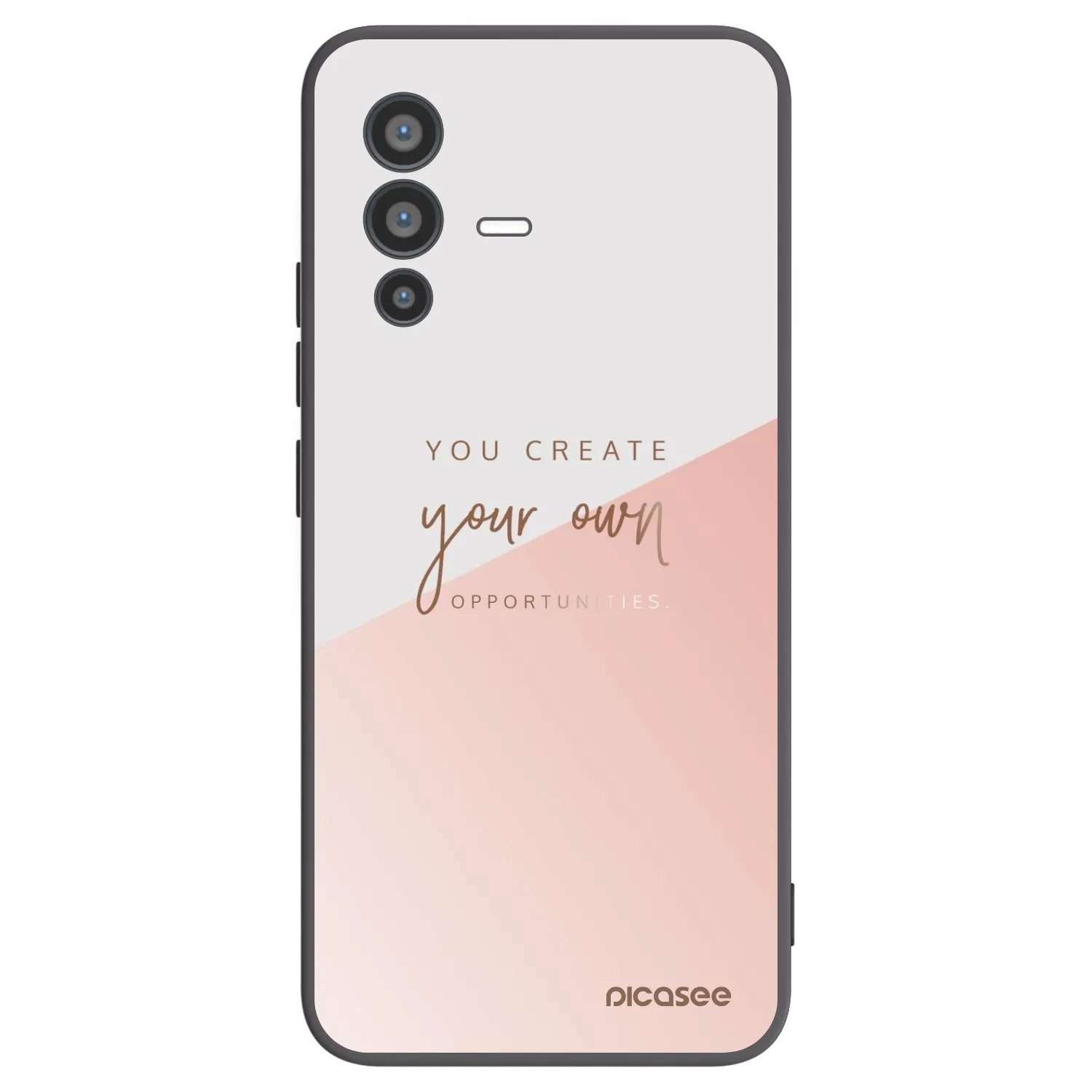 Picasee Μαύρη θήκη σιλικόνης για Vivo V23 5G - You create your own opportunities