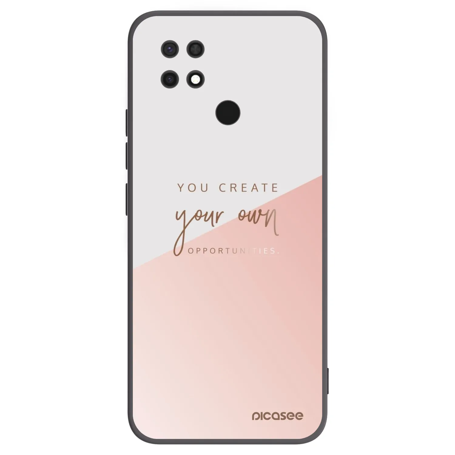 Picasee Μαύρη θήκη σιλικόνης για Xiaomi Redmi 10C - You create your own opportunities