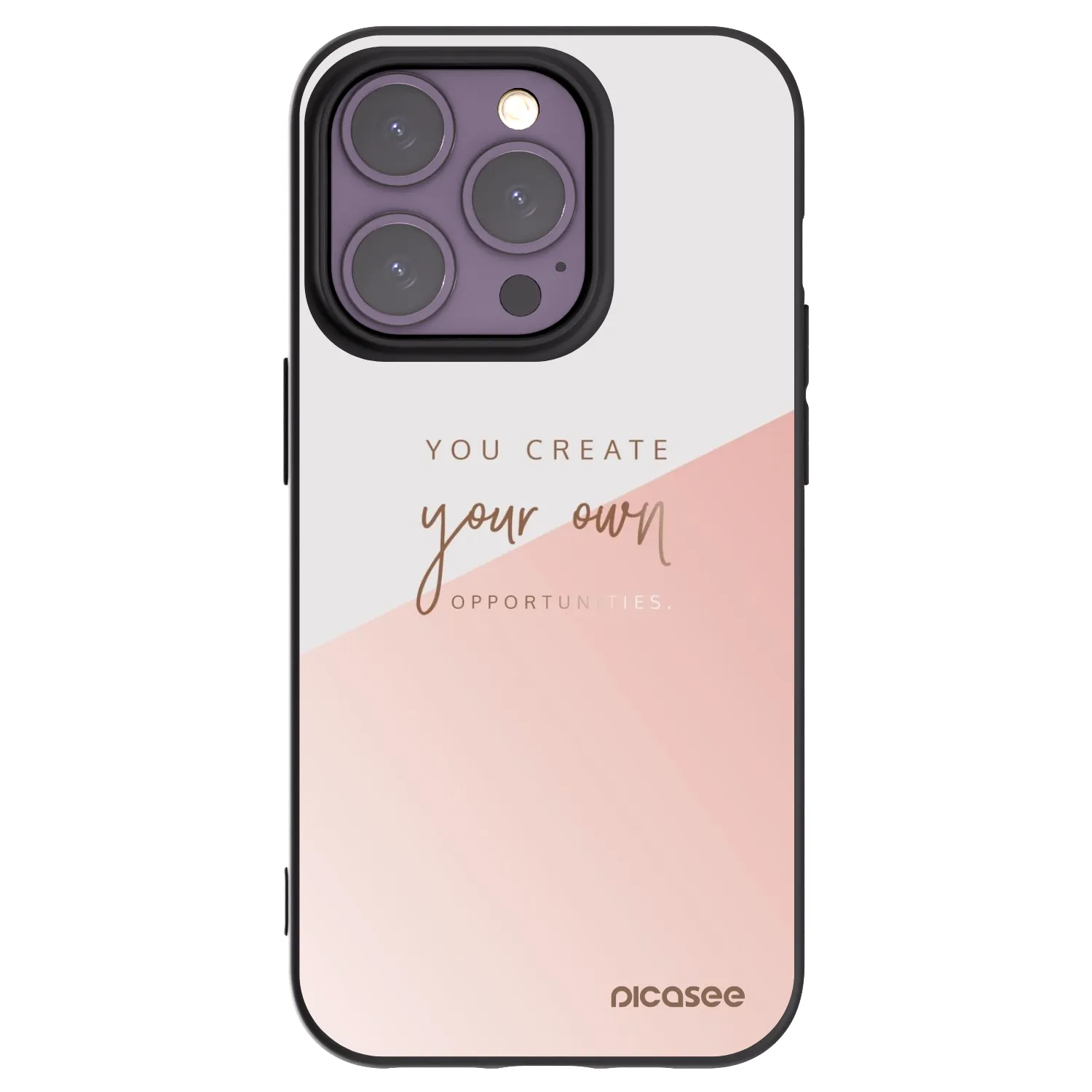 Picasee Μαύρη θήκη σιλικόνης για Apple iPhone 14 Pro - You create your own opportunities
