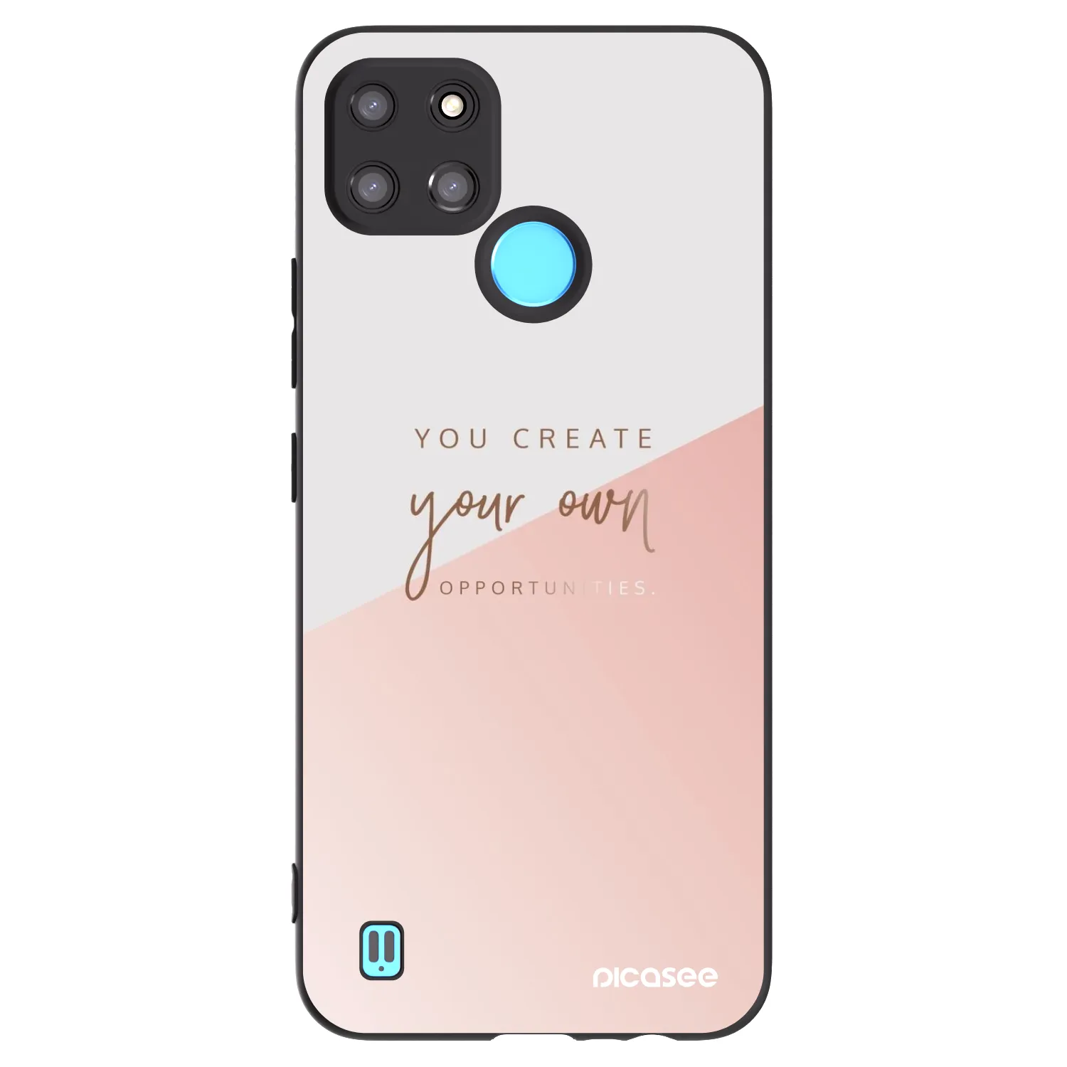 Picasee Μαύρη θήκη σιλικόνης για Realme C21Y - You create your own opportunities