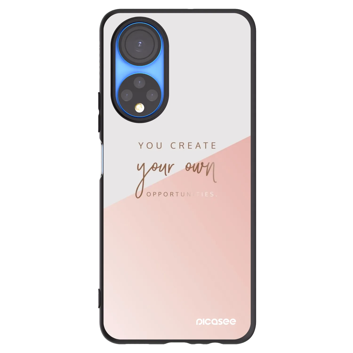 Picasee Μαύρη θήκη σιλικόνης για Honor X7 - You create your own opportunities