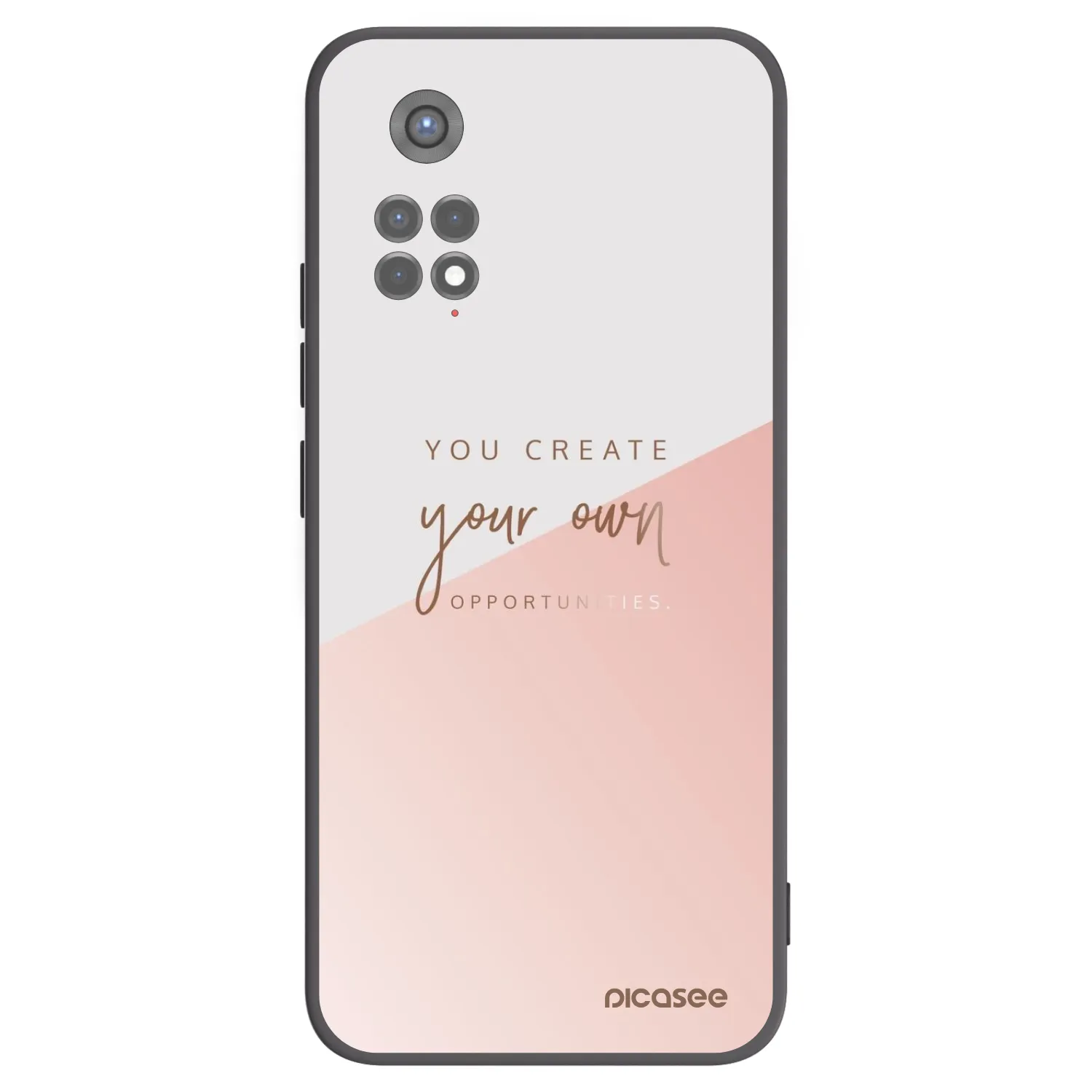 Picasee Μαύρη θήκη σιλικόνης για Xiaomi Redmi Note 11S 5G - You create your own opportunities
