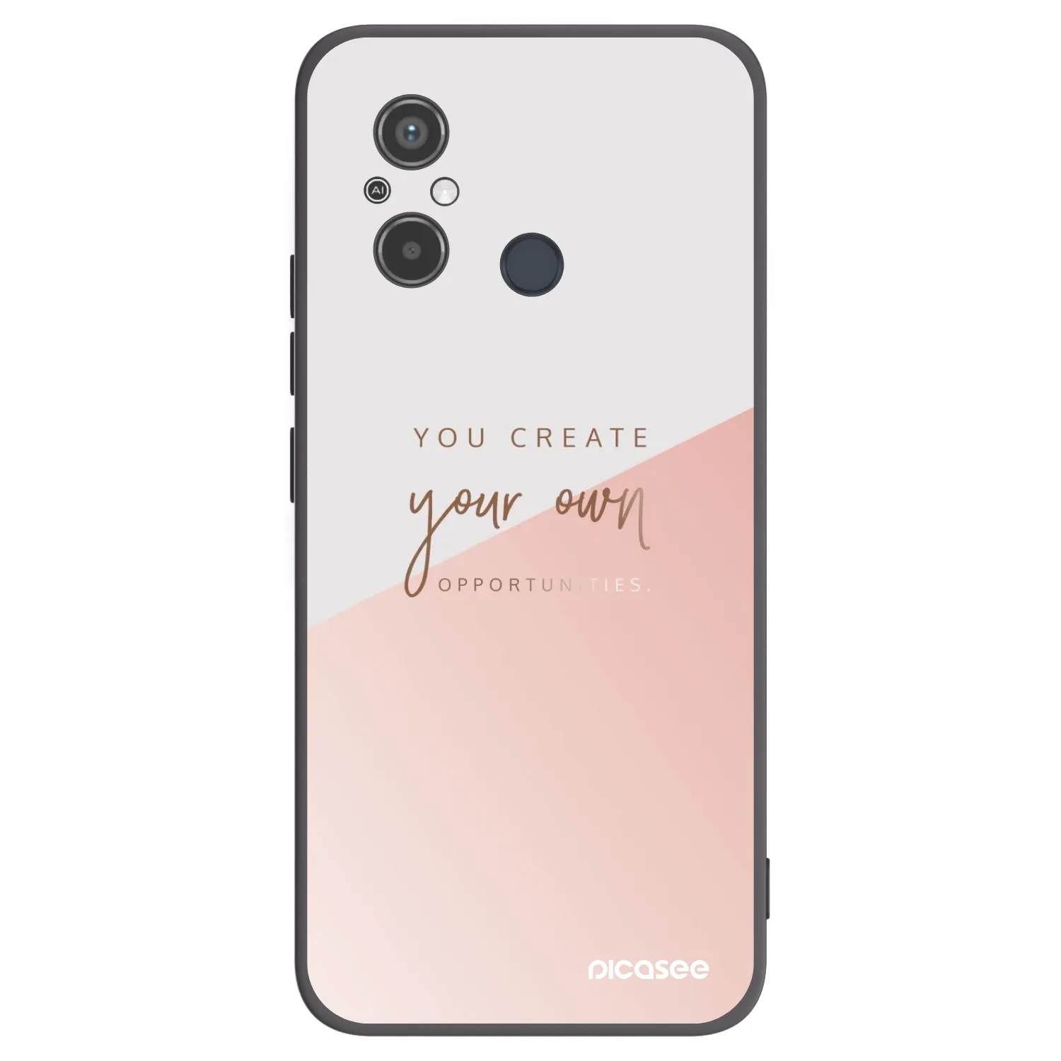 Picasee Μαύρη θήκη σιλικόνης για Xiaomi Redmi 12C - You create your own opportunities