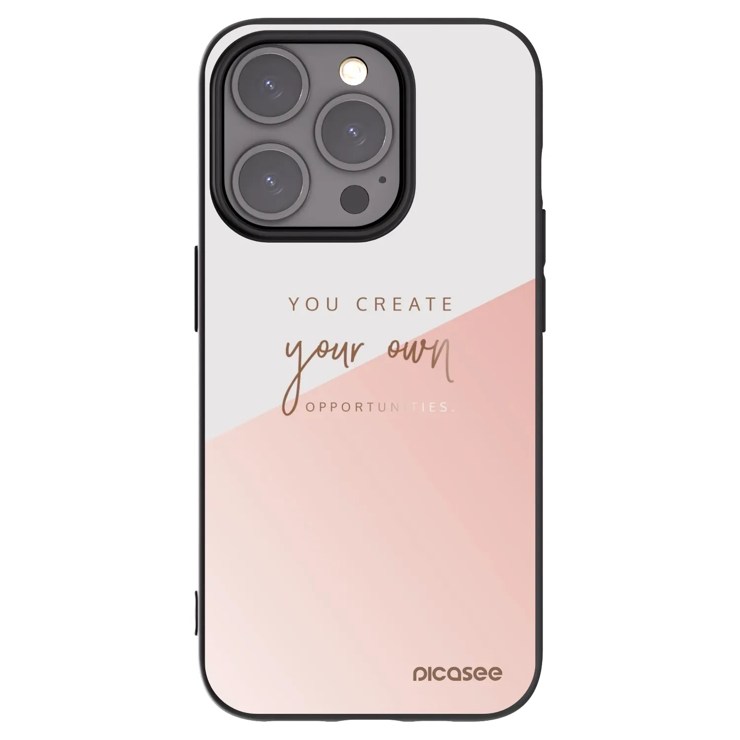 Picasee Μαύρη θήκη σιλικόνης για Apple iPhone 15 Pro - You create your own opportunities