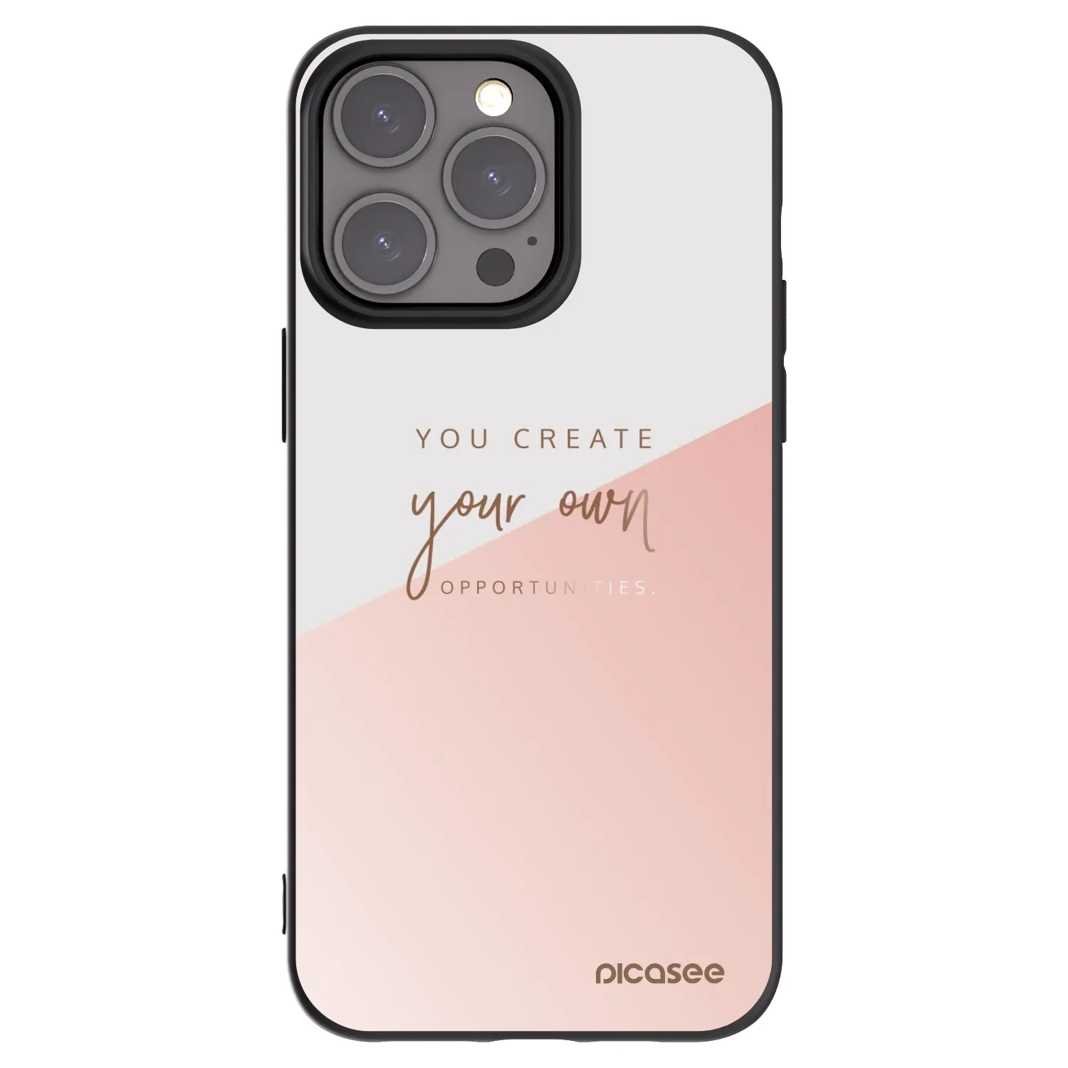 Picasee Μαύρη θήκη σιλικόνης για Apple iPhone 15 Pro Max - You create your own opportunities