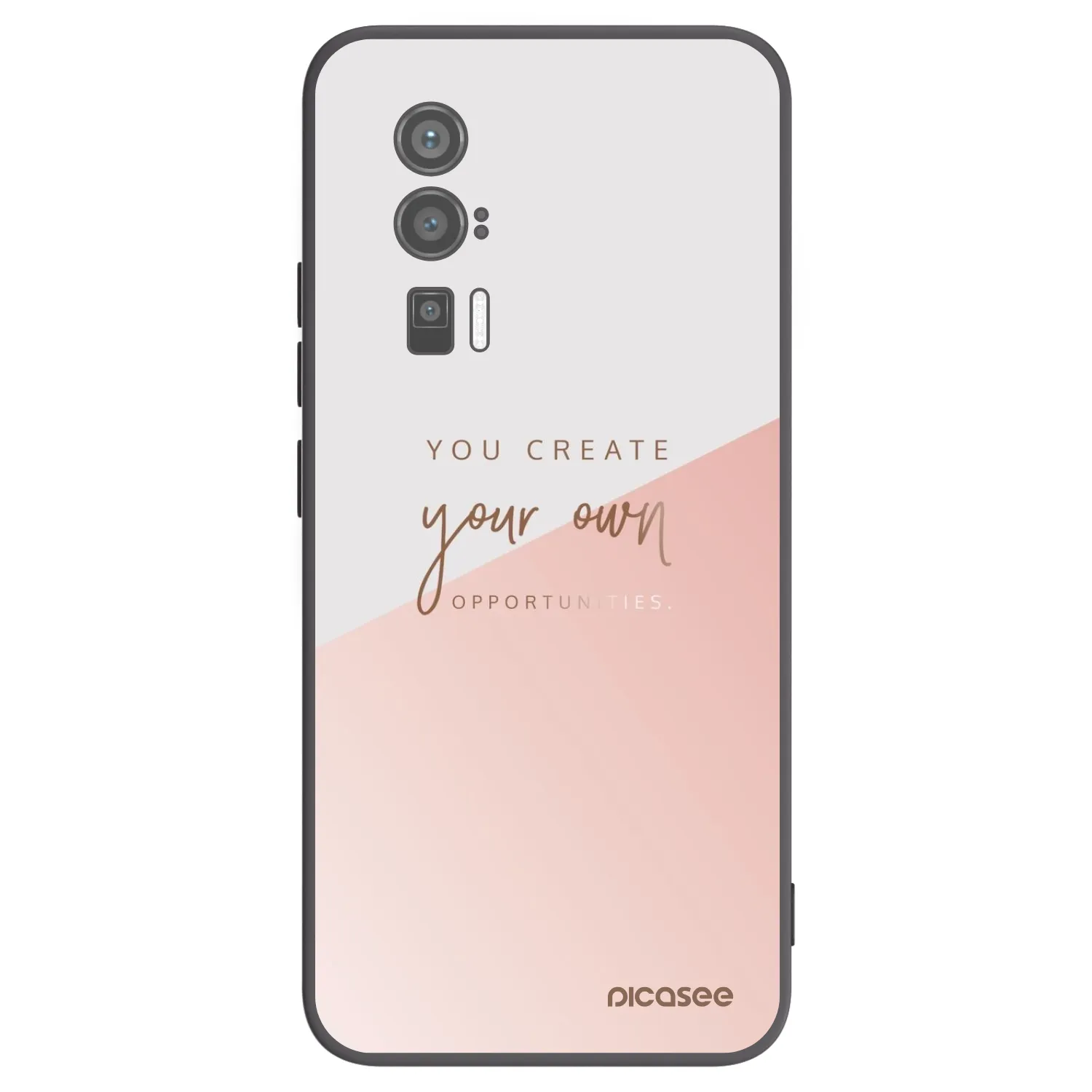 Picasee Μαύρη θήκη σιλικόνης για Xiaomi Poco F5 Pro 5G - You create your own opportunities