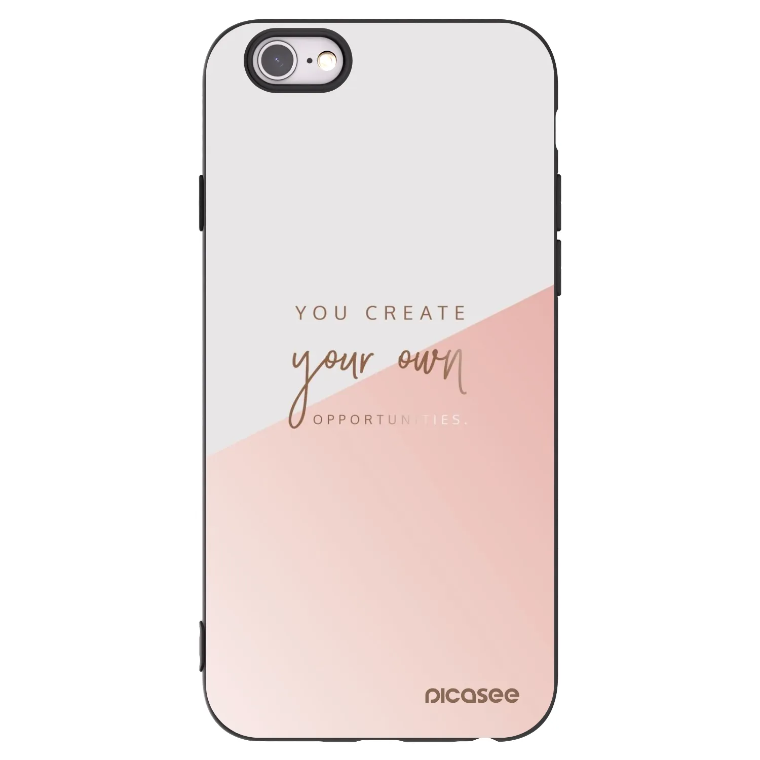 Picasee Μαύρη θήκη σιλικόνης για Apple iPhone 6/6S - You create your own opportunities