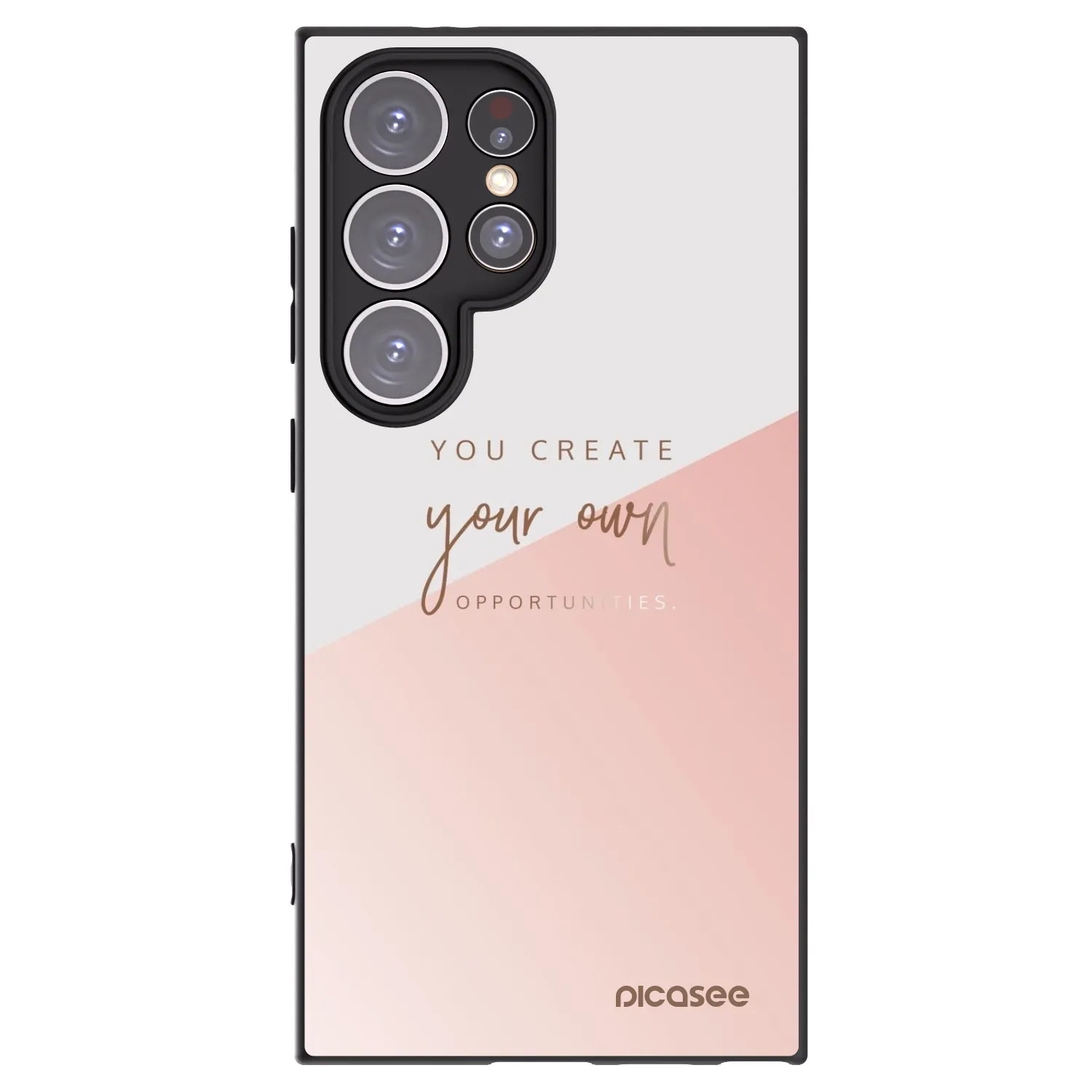 Picasee Μαύρη θήκη σιλικόνης για Samsung Galaxy S24 Ultra S928B 5G - You create your own opportunities