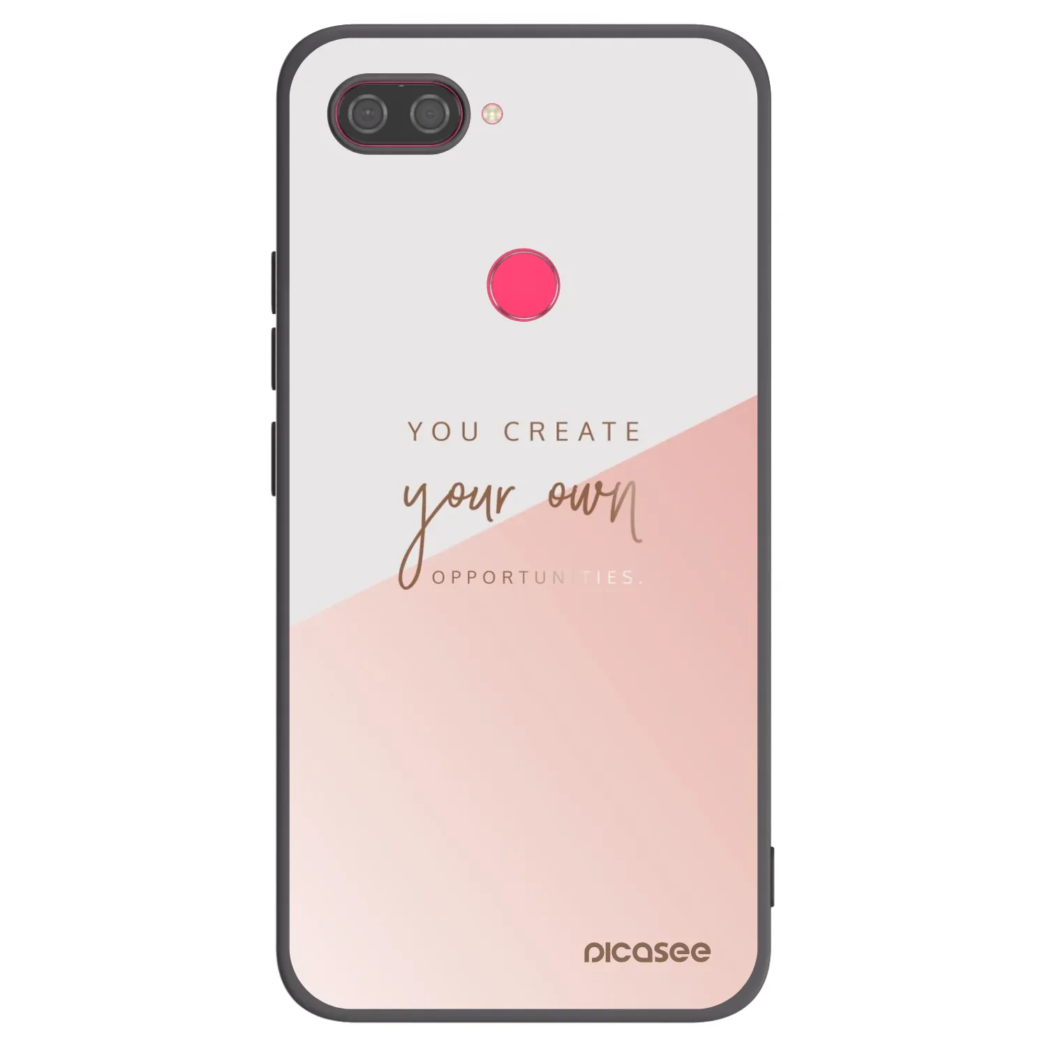 Picasee Μαύρη θήκη σιλικόνης για Xiaomi Mi 8 Lite - You create your own opportunities