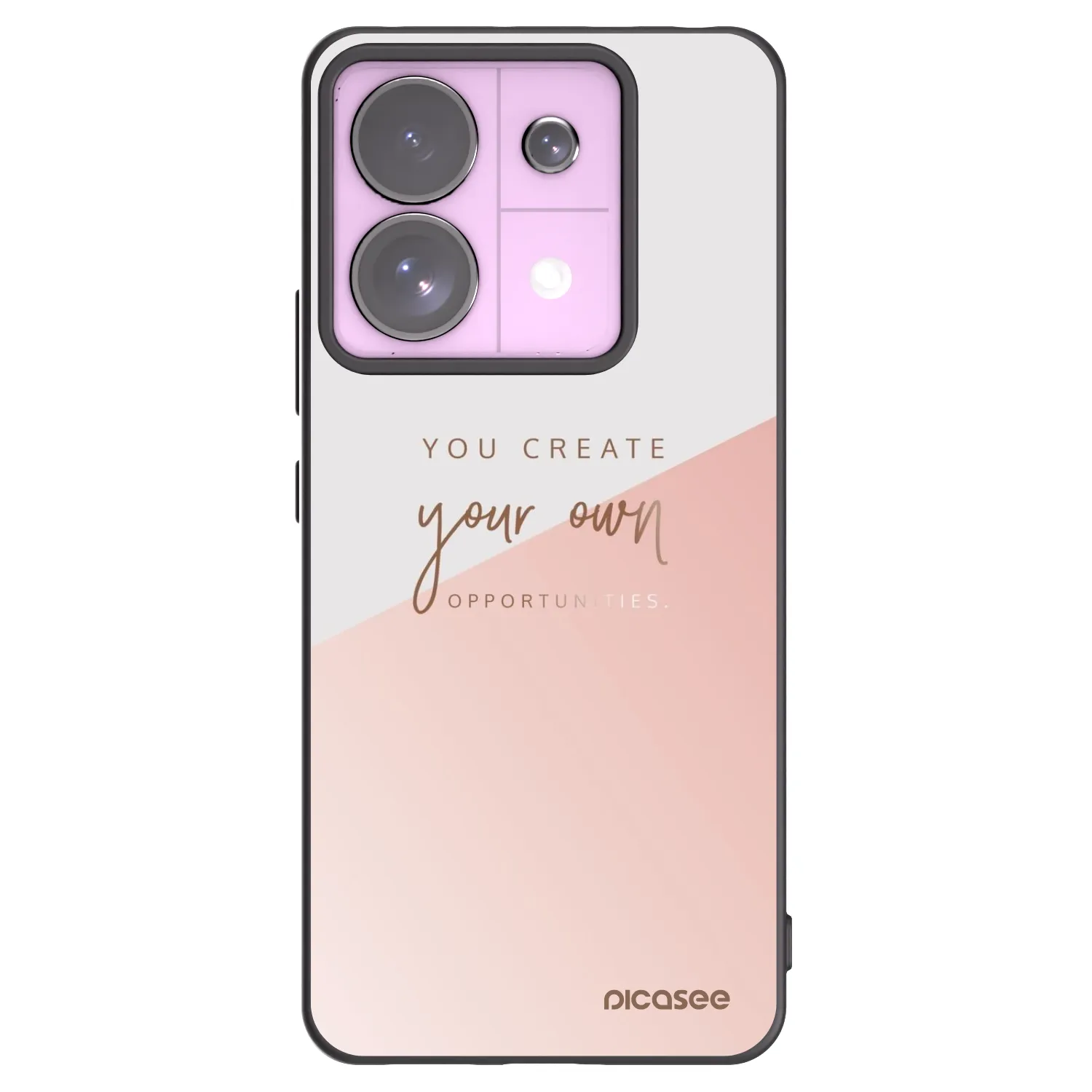 Picasee Μαύρη θήκη σιλικόνης για Xiaomi Redmi Note 13 Pro 5G - You create your own opportunities