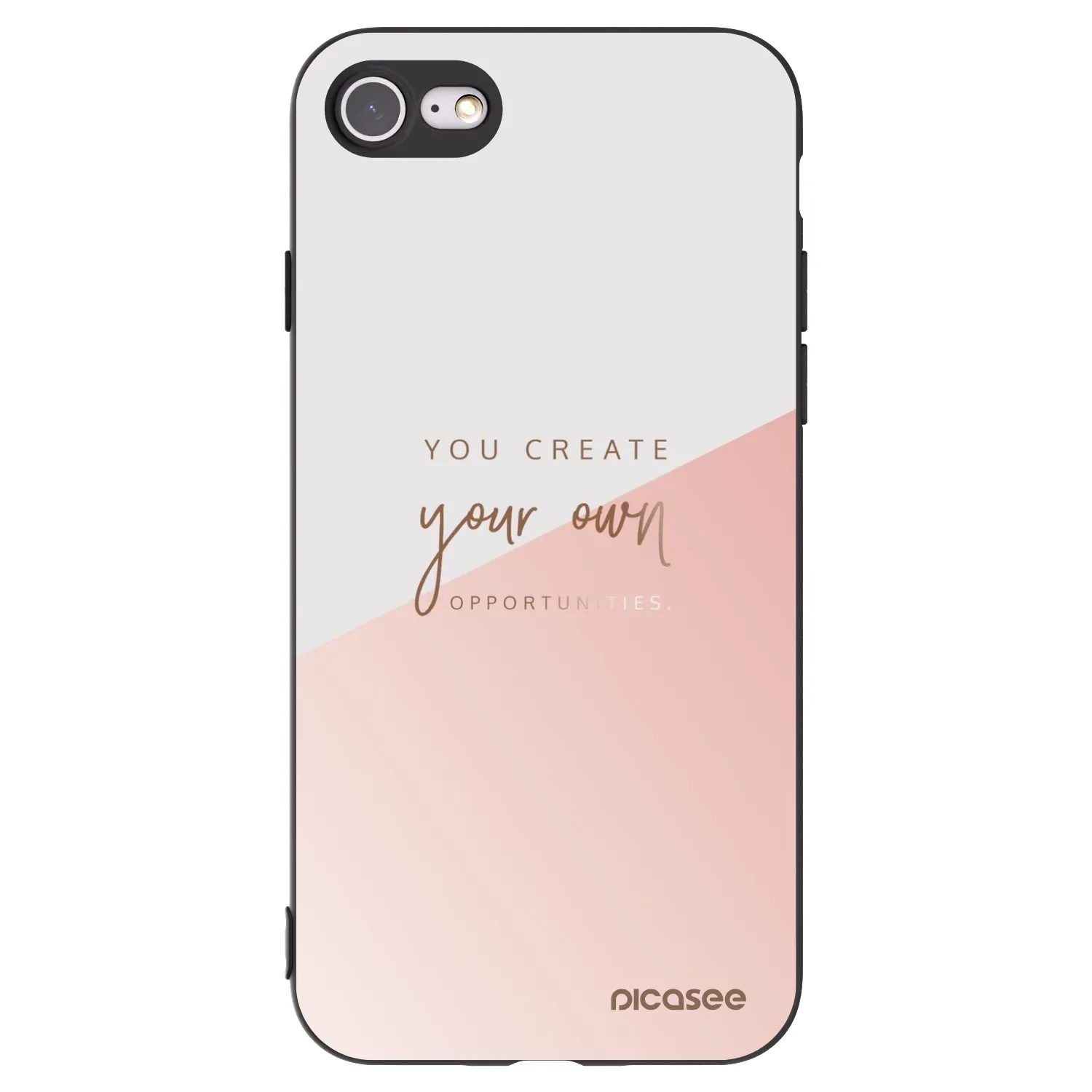 Picasee Μαύρη θήκη σιλικόνης για Apple iPhone 8 - You create your own opportunities